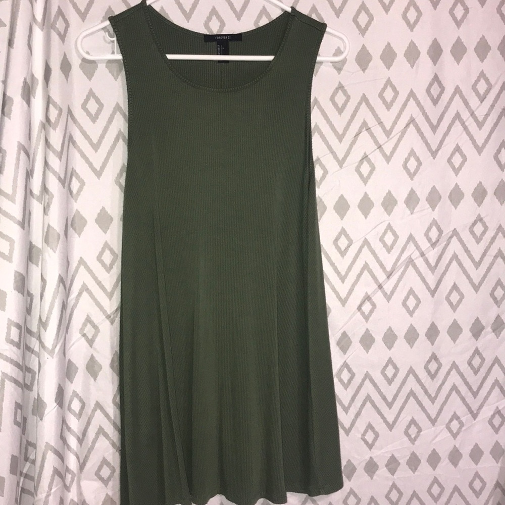 Army green sun dress